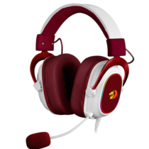 Headset Gamer Redragon Zeus X 7.1 RGB Branco/Vermelho