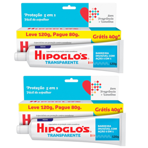 Hipoglós 2 Unidades Creme Preventivo de Assaduras Transparente 120g