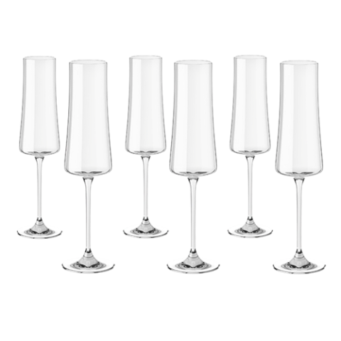 Jogo 6 Peças Taças Transparente em Cristal 210ml Haus Concept