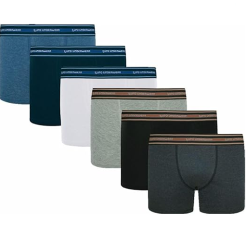Kit 6 Cueca Lupo Infantil Boxer Original Cotton Algodão