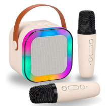 Karaokê Sem Fio LED om Bluetooth + 2 Microfones