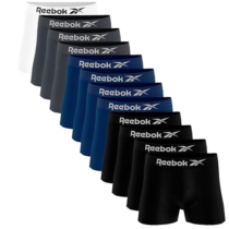 Kit 12 Cuecas Boxer Masculinas Microfibra Sem Costura Reebok