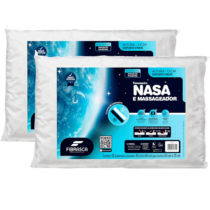 Kit 2 Travesseiro Nasa Up 3 com Gomos Massageadores Fibrasca