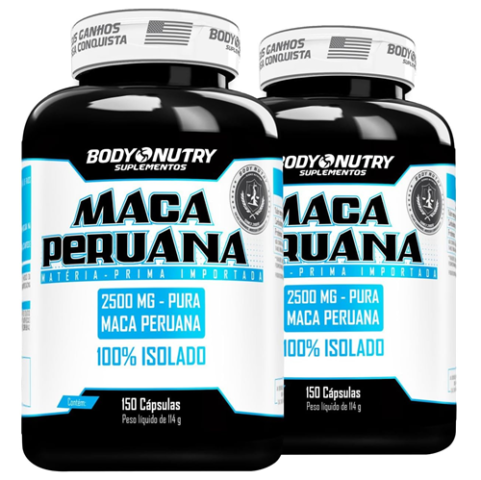 Kit 2 Unidades Maca Peruana Pura Premium Body Nutry 150 Capsulas