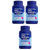 Kit 3 Vitaminas Kids 60 Cápsulas Neo Química