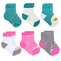 Kit 6 Pares Meias Bebê Mash