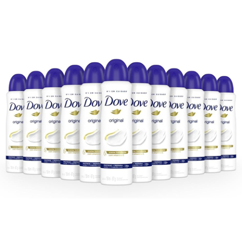 Kit Dove 12 Unidades Desodorante Antitranspirante Aerossol Original 150ml