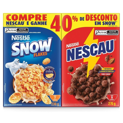 Kit Mais Economia Nescau Chocolate 210g + Snow Flakes 230g