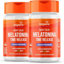 Kit Melatonina 2 Unidades Night Calm Time Release 240 comprimidos Biogen