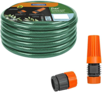 Mangueira Flex Tramontina Verde em PVC 3 Camadas 30m com Engate Rosqueado e Esguicho