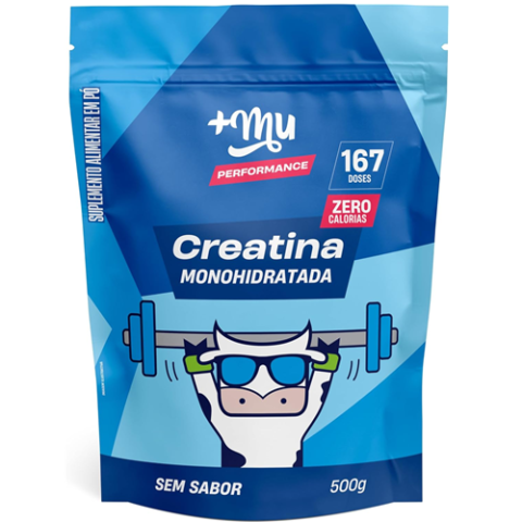 +Mu Creatina Monohidratada 100% Pura s/Sabor Refil 500g