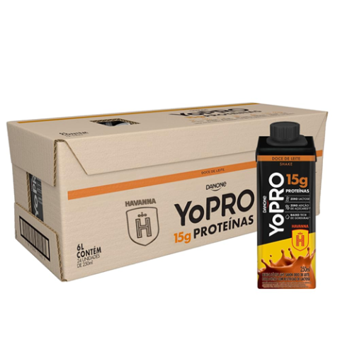 Pack 24 Unidades YoPRO Doce de Leite Havanna 15g Proteínas 250ml