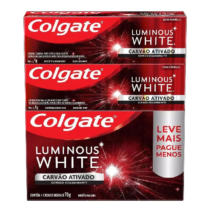 Pack 4 Unidades Creme Dental Clareador Colgate Luminous White Carvão Ativado 70g Pack 4 Unidades Creme Dental Clareador Colgate Luminous White Carvão Ativado 70g