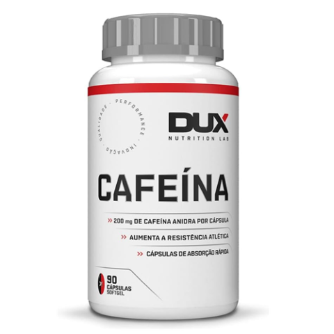 Pote com 90 Cápsulas Cafeína Dux Nutrition