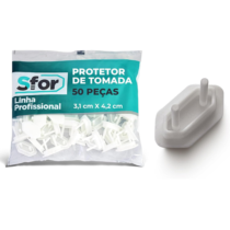 Protetor De Tomada Branco 50 Peças Sfor