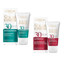 Protetor Solar Facial L’Oréal Paris Solar Expertise FPS30 Antirrugas ou Antioleosidade 40g