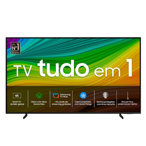 Samsung Smart TV 55″ QLED 4K 55Q60D – Tecnologia de Pontos Quânticos, Design AirSlim