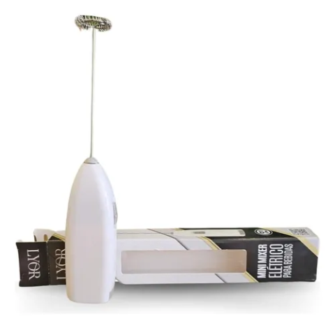 Mini Mixer Elétrico De Inox E Plástico Branco Lyor