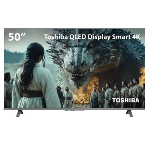 Smart TV QLED 50 4K Toshiba Google TV 3HDMI 2USB Wi-Fi