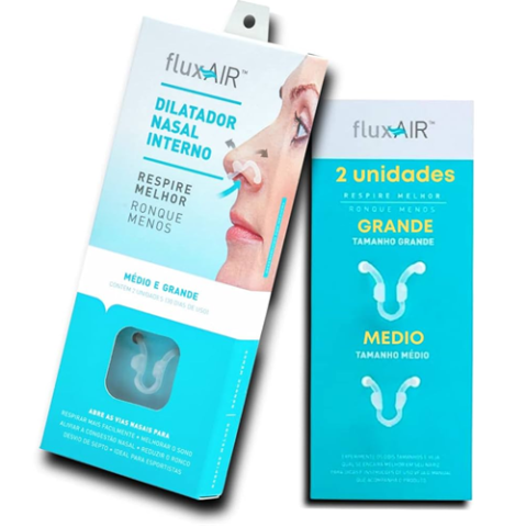 Dilatador Nasal Flux Air Silicone Médio E Grande Com 2 Unidades