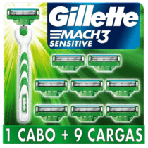 Gillette Aparelho De Barbear Mach3 Sensitive + 9 Cargas