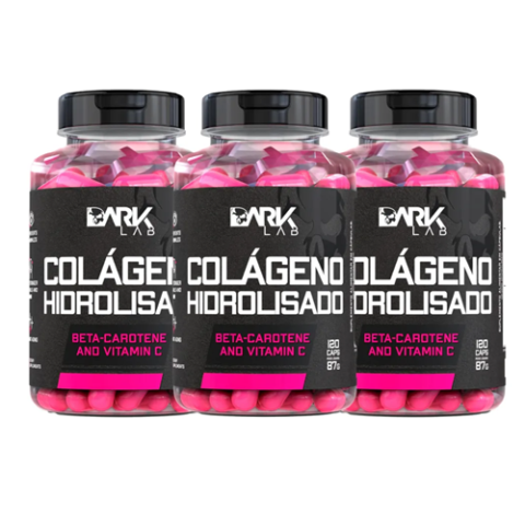 Kit 3 Unidades Colágeno Hidrolisado Dark Lab 360 Capsulas