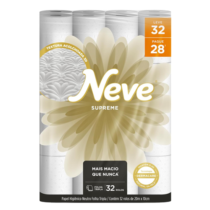 Pack 32 Rolos de Papel Higiênico Supreme Folha Tripla 20m Neve