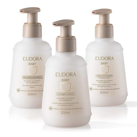 Kit Eudora Baby Shampoo + Condicionador + Sabonete Líquido 200ml