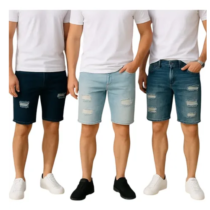 Kit 3 Bermudas Jeans Masculinas Premium Best Jeans