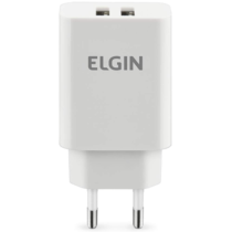 Carregador USB 2 Entradas Elgin 5V 10W Bivolt