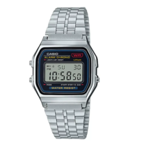Relógio de Pulso Casio Vintage A159 Prateado Digital