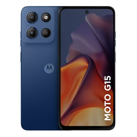 Smartphone Motorola Moto G15 128GB 12GB (4GB RAM + 8GB RAM Boost) e Camera 50MP com AI e Night Vision Bateria de 5200 mAh Tela FHD+ 6.7″ Superbrilho NFC