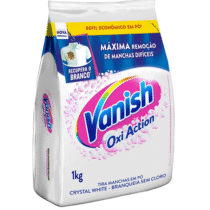Vanish Oxi Action Tira Manchas Em Pó Crystal White para Roupas Brancas 1Kg