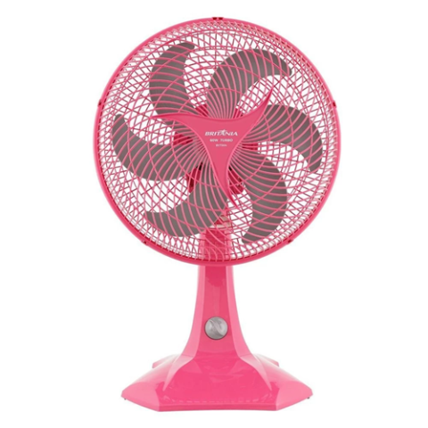 Ventilador Britânia 60W Hélice com 6 Pás Rosa