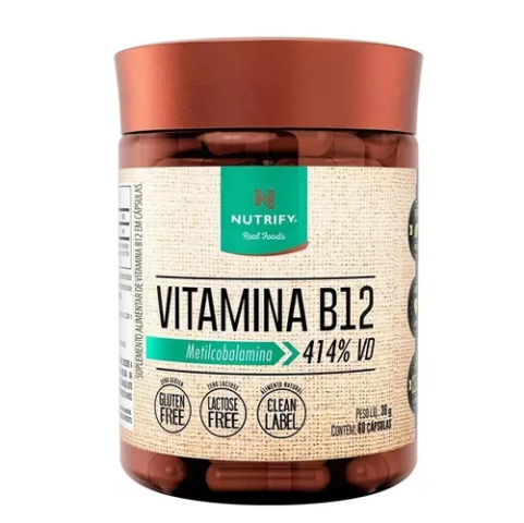 Nutrify Vitamina B12 Metilcobalamina 60 Cápsulas