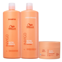 Wella Invigo Nutri Enrich Shampoo 1L +Condicionador 1L + Máscara 150ml
