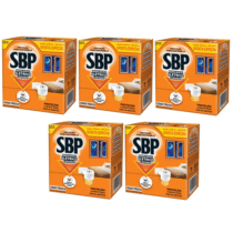 5 Unidades SBP Repelente Elétrico Líquido 45 Noites Novo Aparelho + Refil