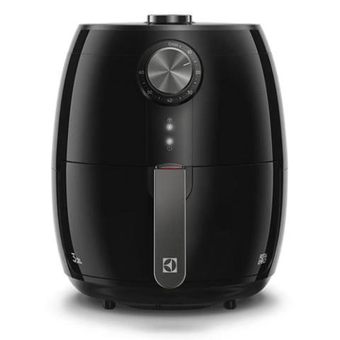 Air Fryer Electrolux 3,2L Preta Efficient com Timer 1400W por Rita Lobo 220V