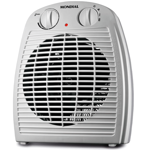 Aquecedor de Ar Mondial A-08 com 2 Nivesi de Temperatura1500W Cinza 110V