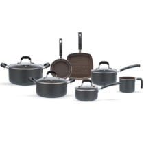 Brinox Jogo de Panelas Antiaderente Ceramic Life 7 Peças Fine Cinza