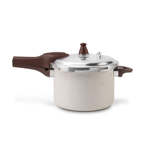 Brinox Panela de Pressão 4,2L Antiaderente Ceramic Life com Fundo de Indução Pressure Vanilla
