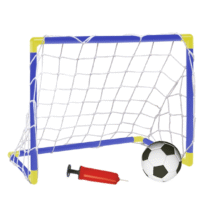 Kit Mini Trave Golzinho Infantil Gol + Bola + Bomba Chute a Gol