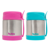 Buba Pote Térmico Com Colher Rosa ou Azul