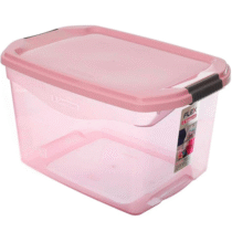 Caixa Organizadora Plástica 29L Sanremo Flex Rosa