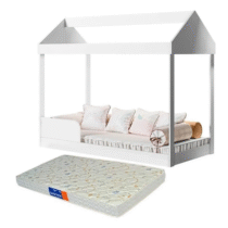 Cama Infantil Montessoriana Crystal + Colchão Solteiro