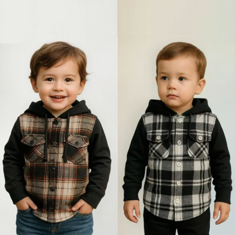 Camisa Flanela Xadrez Bebê Menino Brellan