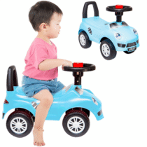 Carrinho Motoca Andador sem Pedal com Buzina Atentu Azul