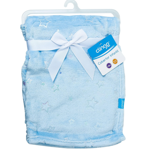 Clingo Cobertor Infantil Estrela Azul