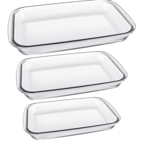 Conjunto 3 Peças Refratários Celebrity Retangular Marinex