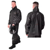 Conjunto Capa de Chuva Motoqueiro PVC Combate Com Gola Pioneira